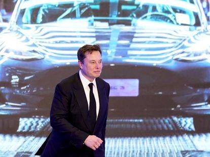 Elon Musk, fundador de Tesla, en una rueda de prensa en Shangái (China) el pasado mes de enero.