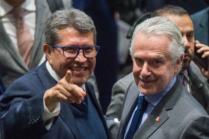 Ricardo Monreal y Santiago Creel en el Congreso.