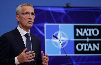 El secretario general de la OTAN, Jens Stoltenberg, este viernes en Bruselas.