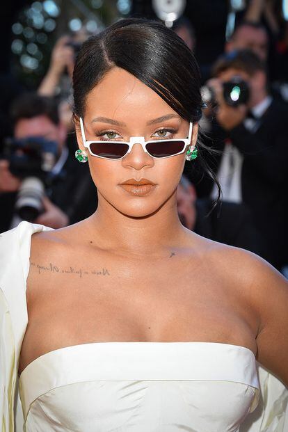 Rihanna, con joyas de Chopard.