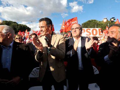 Mitin de cierre de campaña del PSOE celebrado en Madrid.