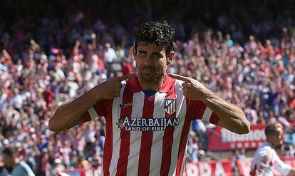Diego Costa celebra un gol al Celta.