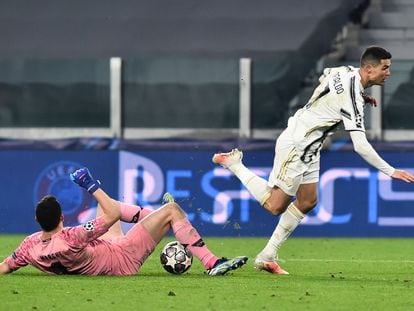 Cristiano Ronaldo, jugador de la Juventus, en el partido de Champions del mes pasado contra el Oporto.