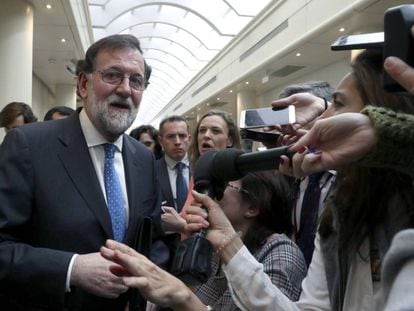 Mariano Rajoy, en el Senado. 