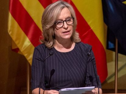 Gema Espinosa, directora de la Escuela Judicial del CGPJ, este lunes en Barcelona.