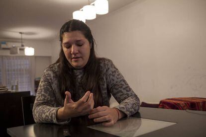 Mariela, durante la entrevista