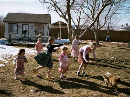 Una de las familias polígamas de la comunidad religiosa de Hildale. La foto está tomada en 2008.