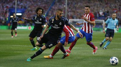 Partido entre el Atlético y el Real Madrid la pasada Liga de Campeones.