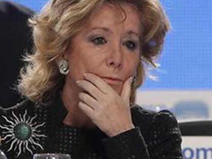 Esperanza Aguirre durante la segunda jornada del XVII Congreso del PP que celebra este fin de semana en Sevilla