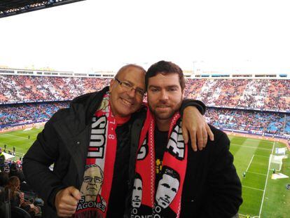 Mi padre y yo en la victoria del Atlético de Madrid contra el Valencia (3-0) del 5 de marzo de 2017. 