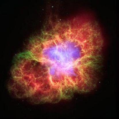 La nebulosa del Cangrejo se encuentra en la constelación de Tauro, a 6.500 años-luz del Sol.