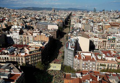 Manifestació de la Diada del 2017.