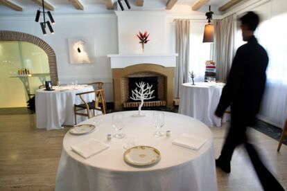 Comedor del restaurante Quique Dacosta, en Denia.