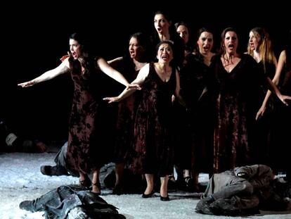Un momento de la representación de 'La valquiria' en su estreno en la Ópera de Colonia.