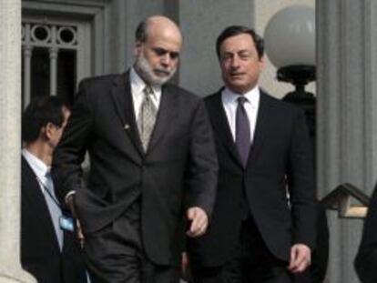 Ben Bernanke y Mario Draghi.