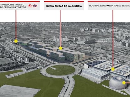 Proyecto de la nueva Ciudad de la Justicia de Madrid.