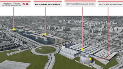 Proyecto de la nueva Ciudad de la Justicia de Madrid.