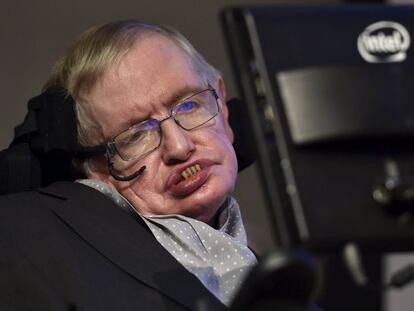 El cient&iacute;fico brit&aacute;nico Stephen Hawking, en un certamen celebrado en Londres en diciembre.