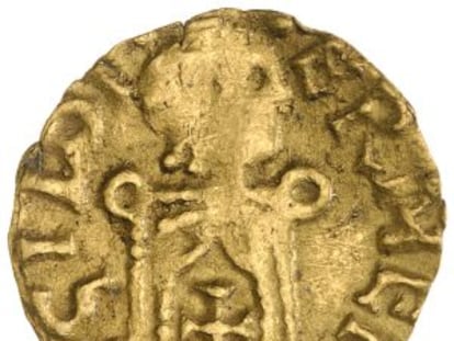 Moneda del Rey Hermenegildo (579-584)