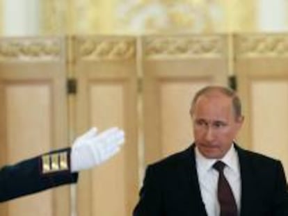 El presidente ruso, Vladimir Putin, en el Consejo de Estado en el Kremlin de Moscú, Rusia. Putin defendió en varias ocasiones el proceso judicial. EFE/Archivo