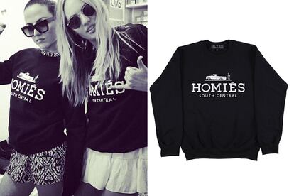 Candice Swanepoel con una sudadera homenaje a Hermès (Brian Lichtenberg 73 euros).