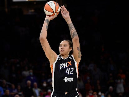 La basquetbolista Brittney Griner durante un partido.