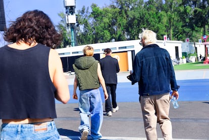 Los músicos, antes de un concierto.