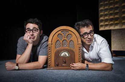 Andreu Buenafuente y Berto Romero en el estudio de grabación de 'Nadie sabe nada'