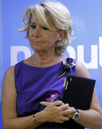 La presidenta del Partido Popular, Esperanza Aguirre.