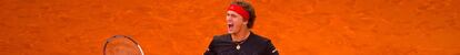 Zverev celebra su victoria en la final del último Masters de Madrid.