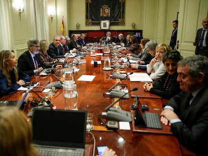 El pleno del Consejo General del Poder Judicial, en una imagen de archivo.