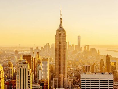 Manhattan, con el Empire State Building en el centro.