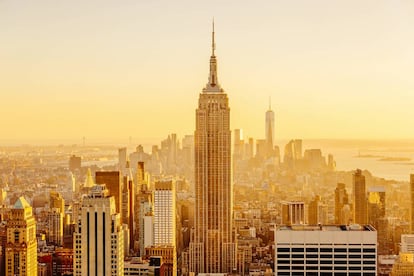 Manhattan, con el Empire State Building en el centro.