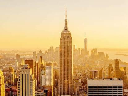 Manhattan, con el Empire State Building en el centro.