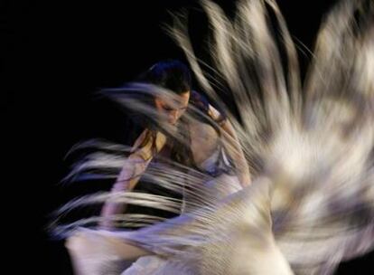 La bailaora Belén López, durante su actuación en el teatro de La Latina.