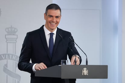El presidente del Gobierno, Pedro Sánchez, durante una comparecencia tras el Consejo de Ministros.