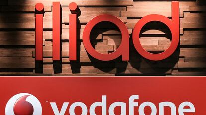 Logos de Iliad y Vodafone.