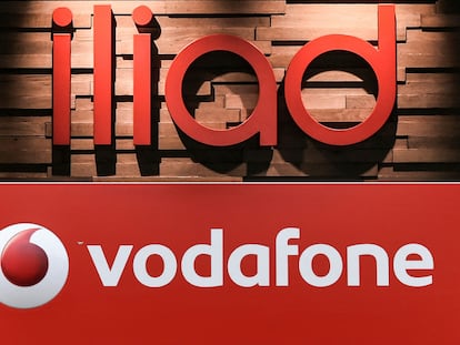 Logos de Iliad y Vodafone.