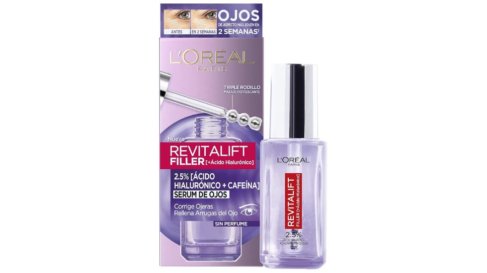 Sérum de ojos antiarugas L’Oréal Revitalift con ácido hialurónico y cafeína