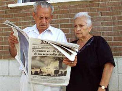 Jacinto Abad y Ascensión Elvira, padres de Edelmiro Abad, burgalés superviviente del atentado.