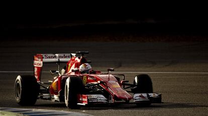 Sebastian Vettel, con su Ferrari.