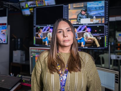 Nórida Rodríguez, en el máster principal de RTVC, en Bogotá, el 12 de julio del 2023.