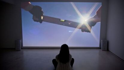 La peça del portuguès Joao Onofre a la galeria Toni Tàpies de Barcelona.