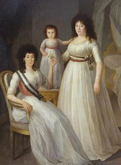 <i>Retrato familiar de la Duquesa de Osuna como dama de la Orden de Damas Nobles de la Reina María Luisa</i>, Agustín Esteve (1796-1797).