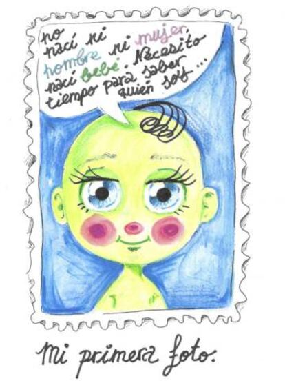 Dibujo de Roberta Marrero para 'El bebé verde'.