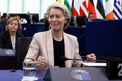 Ursula von der Leyen, el 27 de novimebre en el Parlamento Europeo, en Estrasburgo.