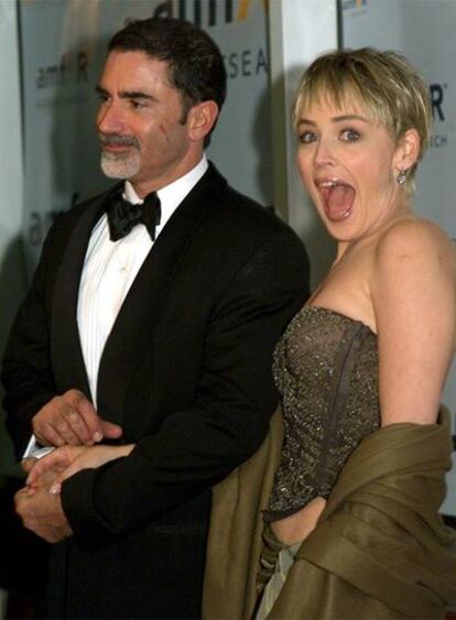 Sharon Stone, con Philip Bronstein, cuando estaban casados.