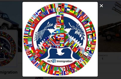 El logo de la cuenta @alt_uscis, que ataca la poltica de inmigracin de Trump.