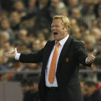 Ronald Koeman, indignado el domingo pasado en Mestalla.