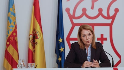 La vicepresidenta del Gobierno valenciano, portavoz y consellera de Servicios Sociales, Igualdad y Vivienda, Susana Camarero, el pasado lunes.